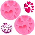 thumbnail image 1 of 2 moldes de silicona con forma de corazón, diferentes tamaños de moldes de chocolate con forma de corazón, moldes de dulces con forma de corazón, para decorar galletas, pasteles, tartas, 1 of 5