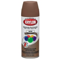 Krylon 53562-6 PK Brown Boots Decorator 'Satin Touch' Spray Paint - 12 oz. Aerosol, Case of 6