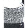 thumbnail image 3 of Más el tamaño de vestido cráneo del Bowknot panel de encaje Rosegal Vestidos casuales de talla grande, 3 of 5