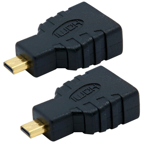 CyberTech 2-Pack Micro HDMI Male Connector to HDMI Female Converter Adapter