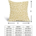 thumbnail image 5 of Vintage Floral Pillow Covers 16x16 Inch Set of 2 Golden Yellow and Cream Flower Outdoor Decorative Throw Pillows Cute Small Floral Print Rustic Farmhouse Pillowcases for Couch Decor, 5 of 6