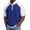 B-Blue, variant on Men's Waffle T-Shirts Half Zip Summer Tops Raglan Short Sleeve Casual Stand Collar Shirt Breathable Color Blocked Pullover Tees S-5XL B-Green