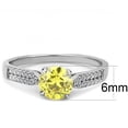 thumbnail image 2 of Womens Rings High polished (no plating) Stainless Steel Ring with AAA Grade CZ in Topaz DA021, 2 of 4