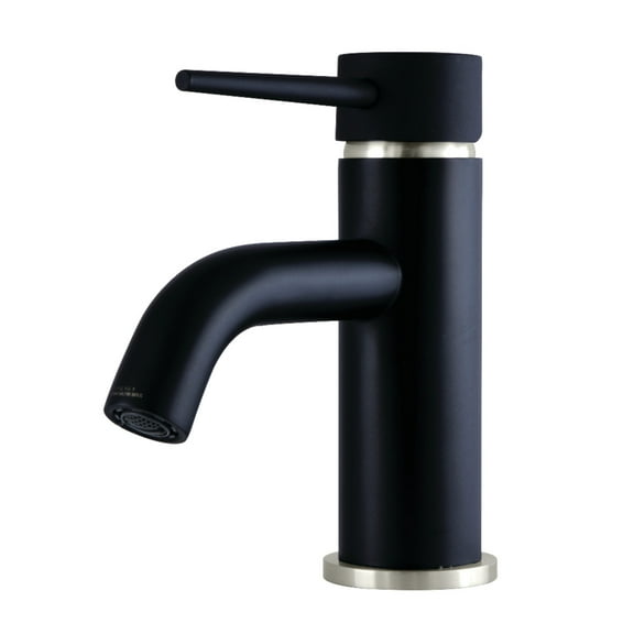 Fauceture LS8229NYL New York Single-Handle Bathroom Faucet with Push Pop-Up, Matte Black/Brushed Nickel