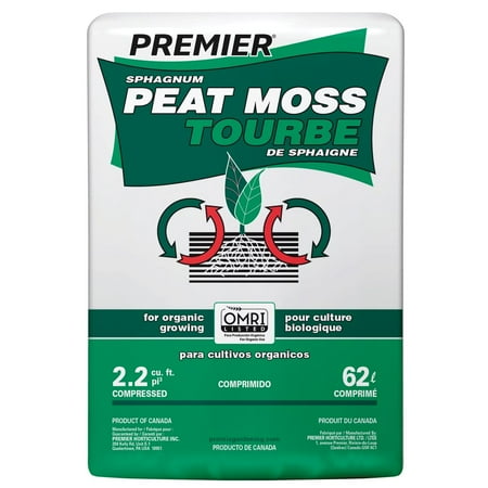 PREMIER HORTICULTURE 0128P 2.2 Cu Ft Sphagnum Peat Moss