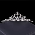 thumbnail image 5 of Girls Crystal Tiara Crown Silver Children Princess Crown for Birthday Party Rhinestones Headbands Bride Wedding Headpieces for Girls and Kids, 5 of 7
