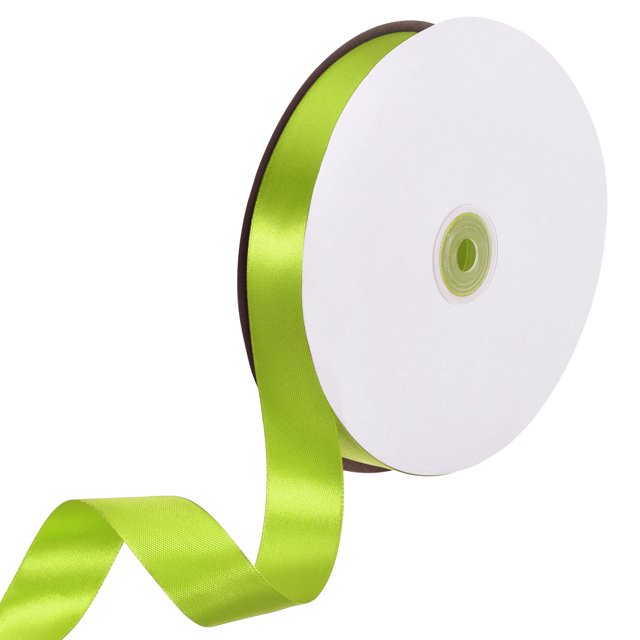 Uxcell Satin Ribbon, Single Face Polyester Satin Ribbon for Gift Wrapping, Crafts Olive Green 1 inch