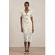 thumbnail image 1 of Vestido Bellabarnetten Maisie con cuello en V y mangas cortas a media pierna de encaje, 1 of 6