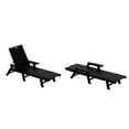 thumbnail image 2 of GARDEN Set of 2 Patio Outdoor Chaise Lounge Chair, Black, 2 of 8