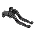 thumbnail image 1 of Palancas de freno y embrague cortas/largas únicas para Kawasaki ZX6R 2019-2025, palanca de freno ajustable en 6 posiciones, aleación de aluminio, negro sólido, 1 par, 1 of 7