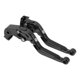 thumbnail image 1 of Palancas de freno y embrague cortas/largas únicas para Kawasaki ZX6R 2019-2025, palanca de freno ajustable en 6 posiciones, aleación de aluminio, negro sólido, 1 par, 1 of 7