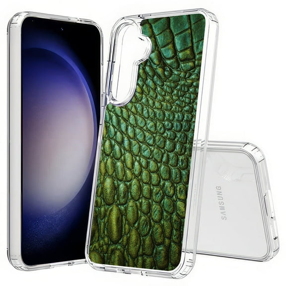TalkingCase Slim Fit Phone Case Compatible for Samsung Galaxy S25(Not S25  Plus/Ultra), Satin Crocodile Print, Lightweight,Flexible, USA Print