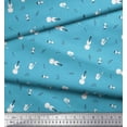 thumbnail image 2 of Soimoi Poly Georgette Fabric Notes,Guitar & Saxophones Musical Instrument Fabric Prints by Yard 52 Inch Wide, 2 of 3