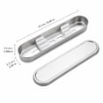 thumbnail image 2 of Stainless Steel Cutlery Box, Portable Silverware Storage Container for Travel, Spoon and Chopstick Holder for Lunch Bags 9x2 Inch, 2 of 6