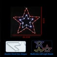 thumbnail image 4 of Independence Day Iron Forged Glowing Pentagram Shaped Window Lights Red White And Blue Fourth Of July US Soldiers Memorial Day Decorations, 4 of 6