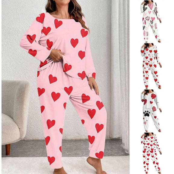 Vetsdori Womens Plus Size Pajamas Soft Nightwear Sets Sleepwear,Winter PJS Loungewear for Women