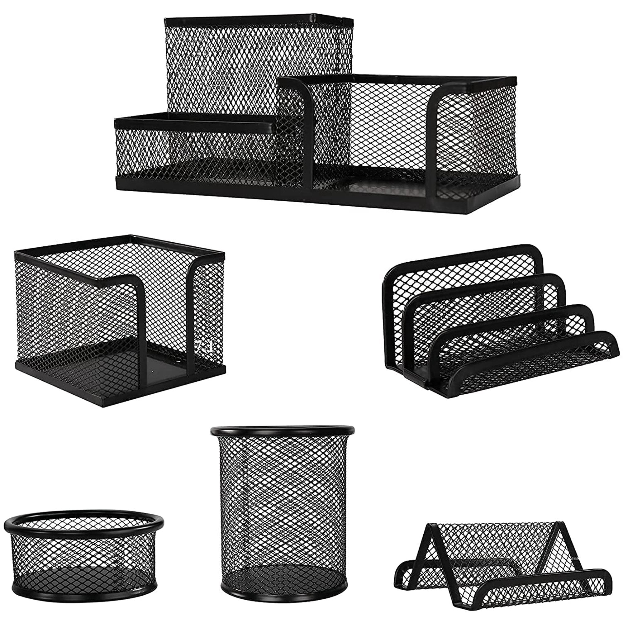 Mesh Desk Organizer Set Office Supplies Caddy,Desk Accessories Set