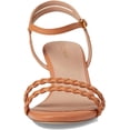 thumbnail image 3 of Cole Haan Alyse Braided Natural Tan Leather Ankle Strap Block Heeled Sandals (Natural Tan Leather, 8), 3 of 6