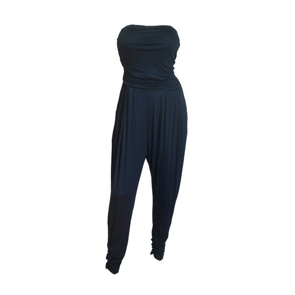 eVogues Plus Size Jumpsuit Navy