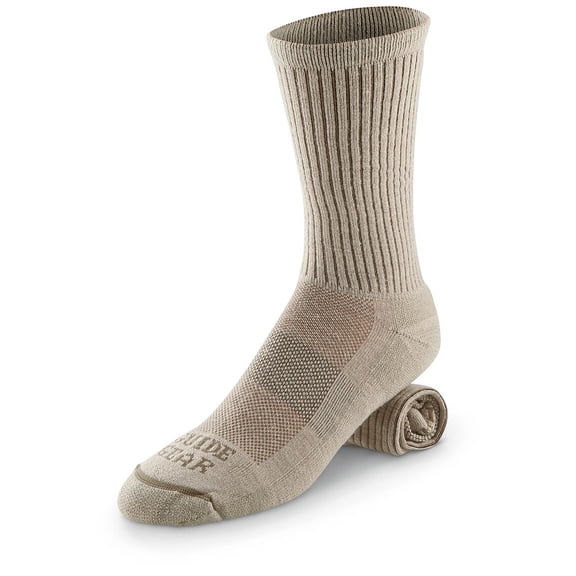 Guide Gear Lifetime Lightweight Socks with NanoGLIDE Oatmeal MEDIUM