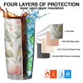 thumbnail image 7 of 20 Oz Pioneer Flower Coffee Tumbler Double Wall Insulated Stainless Steel Water Bottle | Metal Reusable Thermoses Flask with Cup Cap | Leak & Sweat Proof with Anti-Dust Lid, 7 of 7