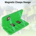 thumbnail image 6 of Game Card Case for Switch, Storage 24 Game Cartridge Portable Holder Pretty Cute Hard Shell with Magnetic Closure-Green, 6 of 7