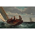 thumbnail image 2 of Winslow Homer 14x11 Black Ornate Wood Framed Double Matted Museum Art Print Titled: Breezing Up (A Fair Wind) (1873-1876), 2 of 5