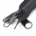 thumbnail image 2 of YaHoGa #10 72 pulgadas separando grandes cremalleras de plástico cinta negra con doble pestaña deslizante cremalleras resistentes para coser saco de dormir barco cubierta de lona trampolín cama tienda, 2 of 5