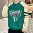 thumbnail image 2 of Sudaderas verdes para hombre, ropa holgada, divertida, Y2k, jersey XL, camiseta de diseñador para hombre, alta calidad, moda Harajuku, nueva, una parte superior, 2 of 4