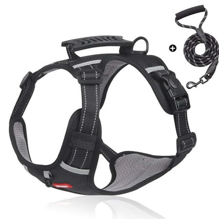 kladzum Dog Harnesses and Leash Set Pet Dog Chest Belt Reflective Large Dog Chest Belt Dog Leash Breathable Dog Vests Harness