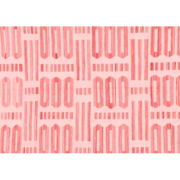 Ahgly Company Machine Washable Indoor Rectangle Solid Red Modern Area Rugs, 2' x 5'