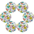 thumbnail image 3 of Color Music Notes Round Placemats Washable Placemats Non-Slip Heat-Resistant Table Place Mats for Dining Kitchen Holiday Party Table Decoration 15.4"-6PCS Table Mat, 3 of 7