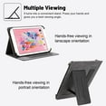 thumbnail image 2 of TECH CIRCLE for 7 Inch Tablet Android 11/12/13/14 Tablet Universal Case with Stand (Portrait/Landscape Viewing Angles)/Hand Strap/Front Pocket/Card Slots, PU Leather Folio Case with Lanyard, Black, 2 of 6