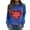 Blue, variant on Baqcunre Crewneck Sweatshirts Women's Sweatshirt Crew Neck Heart Letter Print Long Sleeve Casual Sweat Tops(Black S-XXL),Womens Sweatshirt Womens Tops Valentine'S Day Shirts For Women