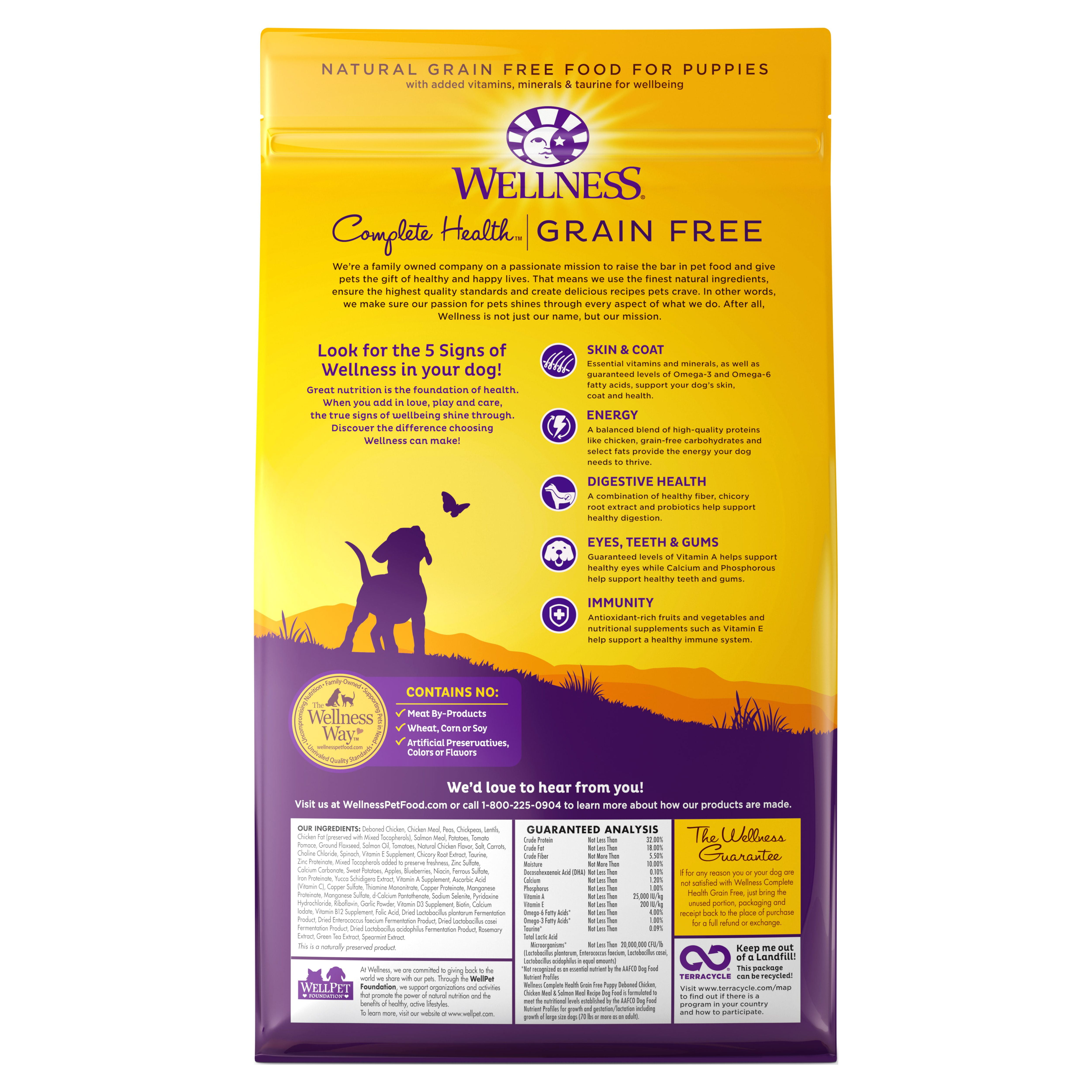 Wellness complete health store grain free puppy