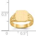 thumbnail image 3 of 14k Yellow Gold Square Baby Signet Ring, 3 of 9
