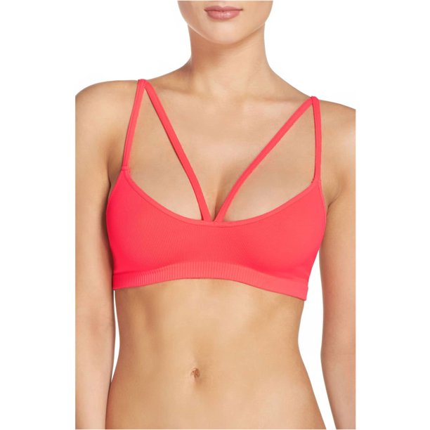 Free People Keira Bralette sin costuras para mujer, naranja, XS/S