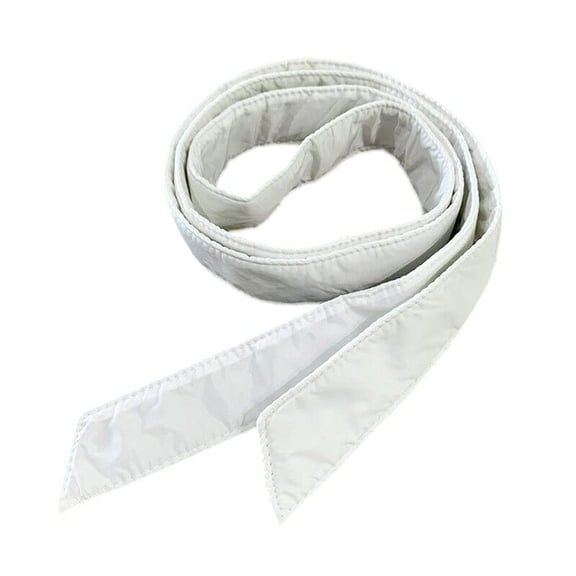 YM YOUMU Women Puffer Ribbon Waistband wide Belt Winter Casual