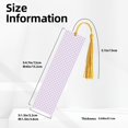 thumbnail image 3 of Kdxio Purple Checkboard Print Metal Tassel Bookmarks,Perfect Gift for Art Lovers and Bookworms Metal Bookmarks for Women, 3 of 8