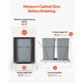 thumbnail image 4 of KFFKFF Kitchen Cabinet Pullout Waste Bins, 35 QT x2 Dual Under Sink Trash and Recycling Bins, Under Counter Garbage Storage, Equipped with Sturdy Metal Full Extension Slide Mechanism and Handle, 4 of 9