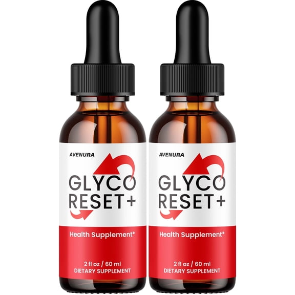 Glyco Reset Drops – GlycoReset Advanced Formula Drops Natural Blend Liquid Supplement, 2 Pack, 2 Month Supply