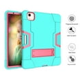 thumbnail image 6 of Allytech iPad Air 5 Case 2022, iPad Air 4 Case 2020, Heavy Duty Protection Shockproof Build In Kickstand Pencil Holder Kids Friendly Case for Apple iPad Air 5th 4th Generation, BlackAqua/Rose, 6 of 7