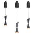 thumbnail image 1 of FSLiving 7W Adjustable Levitate Track Pendnat Light H-Type Retractable Lift Pendnat Light with Modern Aluminum Shade Indoor LED Light Adjustable Wire Lamp for Kitchen Island,Black - 3 Lights, 1 of 9