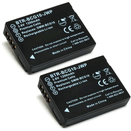 Replacement for Panasonic Lumix DMC-TZ8 Battery (2-Pack 1200mAh)