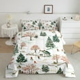 thumbnail image 2 of jejeloiu Christmas Tree Pine Bedding Comforter Set,Xmas Festival Twin Comforter Sets,White Snow Scenery Bedding Set For Child,Microfiber Bedroom Decor Reversible,2 Pieces, 2 of 8
