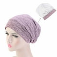 thumbnail image 2 of Comdrip Lightweight Beanie! Women Soft Slouchy Beanie Cap Lightweight Hipster Hat Summer Breathable Faux Sleeping Cap Thin Chemo Cap Slouchy Beanie for Men Pink One Size, 2 of 4