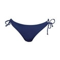 thumbnail image 5 of kamemir Women's Tie Side Bikini Bottoms Mid Rise String Bathing Suits Bottom(Navy,L), 5 of 5