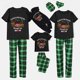 thumbnail image 1 of Pijamas familiares a juego de Navidad, conjunto de pijamas negros de Dachshund a través de la nieve, 1 of 3