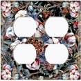 thumbnail image 3 of Metal Light Switch Plate Cover Lotus Pod Cotton Flower Plant Leaves FLW029, 3 of 13