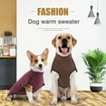 thumbnail image 1 of Small Dog Pullover Sweater, Cold Weather Cable Knitwear, Classic Turtleneck Thick Warm Clothes for Chihuahua, Bulldog, Dachshund, 1 of 8